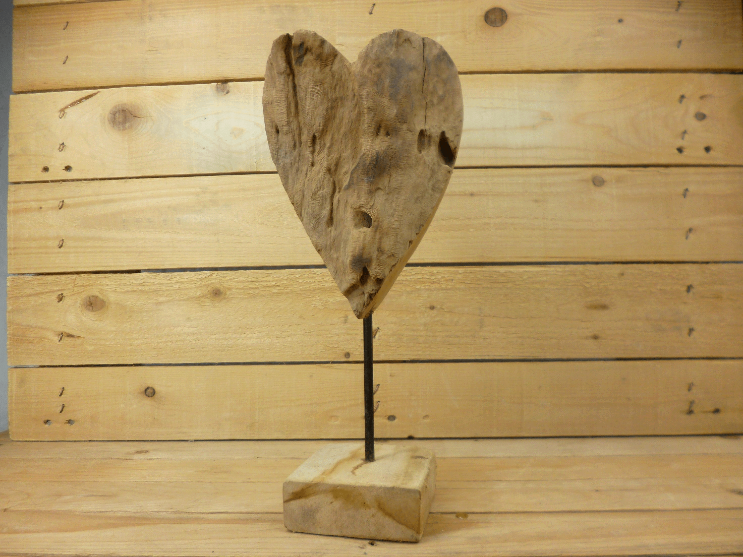 Cuore Rustico Piedistallo - Giardino Lab